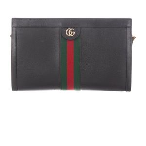 Gucci black leather medium Ophidia bag